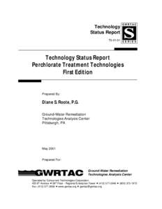 Technology Status Report: Perchlorate Treatment Technologies, First Edition
