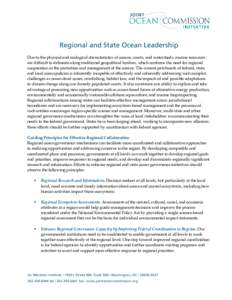 Oceanography / Ecosystem-based management / Earth / Ocean governance / Physical geography / Joint Ocean Commission Initiative