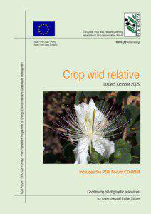 European crop wild relative diversity assessment and conservation forum