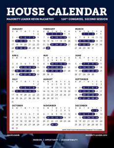 2016 Annual House Calendar