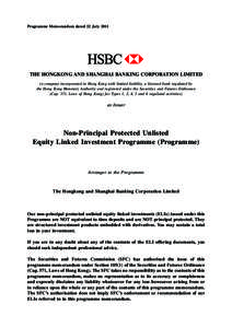 Programme Memorandum dated 22 July[removed]THE HONGKONG AND SHANGHAI BANKING CORPORATION LIMITED C-45