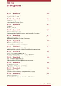  ! List of Appendices   Appendix 1