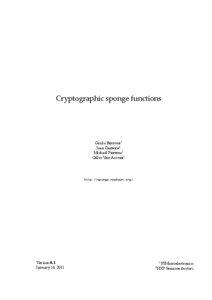 Cryptographic sponge functions  Guido B