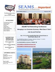 SEAMS.....Important The Bi-Monthly Newsletter of the SEAMS Association Volume XXXVI, Number 3………......................................................................May/June, 2012  The National Association
