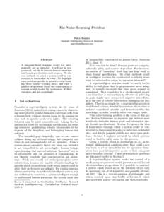 The Value Learning Problem Nate Soares Machine Intelligence Research Institute   Abstract