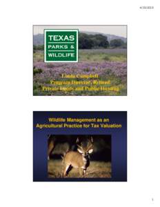 Wildlife conservation / Wildlife / Natural resource management / Wildlife management / Biology / Texas Parks and Wildlife Department / Hunting / Natural environment / Nature