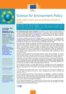 Both traffic noise and air pollution linked to stroke 23 October 2014 Issue 390 Subscribe to free