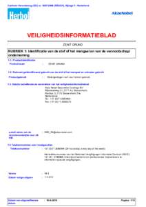 Conform Verordening (EG) nrREACH), Bijlage II - Nederland  VEILIGHEIDSINFORMATIEBLAD ZENIT GRUND  RUBRIEK 1: Identificatie van de stof of het mengsel en van de vennootschap/