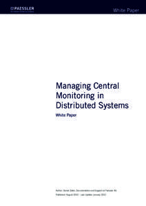 White Paper  Managing Central Monitoring in Distributed Systems White Paper