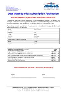 Data Metallogenica Subscription Application