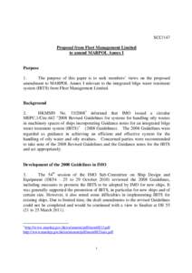 SCC 147-Proposed amendment to MARPOL Annex I