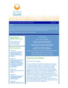 Climate Action News  Climate Action Reserve Monthly Newsletter                                          Oct[removed]Quote 