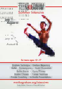 Dance / Martha Graham / Modern dance / Concert dance / Contemporary dance / Barre / Ballet / Graham technique
