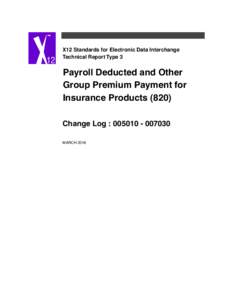 x334 | Payroll Deducted and Other Group Premium Payment for Insurance Products - Book Order