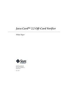 Java Card 2.2 Off-Card Verifier