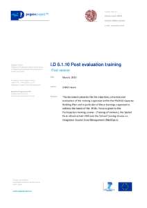 I.DPost evaluation training