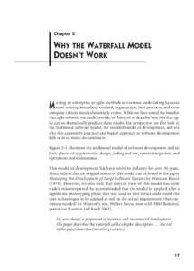Chapter 2  WHY THE WATERFALL MODEL DOESN’T WORK  M