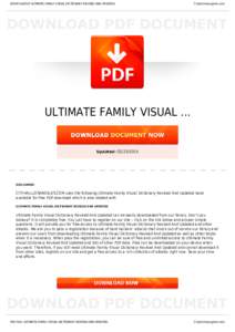 BOOKS ABOUT ULTIMATE FAMILY VISUAL DICTIONARY REVISED AND UPDATED  Cityhalllosangeles.com ULTIMATE FAMILY VISUAL ...