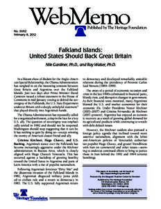 WebMemo  22 Published by The Heritage Foundation