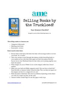 Microsoft Word - Selling Books by the Truckload CHECKLIST HANDOUTS SANSEVIERI 506.docx