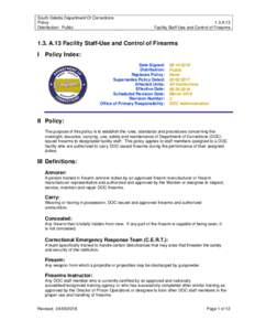 Microsoft Word - Facility Staff-Use and Control of Firearms.doc