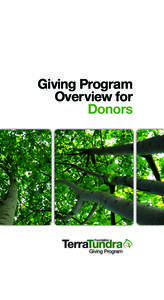 Giving Program Overview for Donors A Better Way to