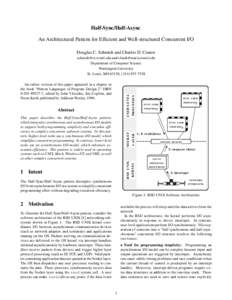 Half-Sync/Half-Async An Architectural Pattern for Efficient and Well-structured Concurrent I/O Douglas C. Schmidt and Charles D. Cranor  and  Department of Computer Science Washin