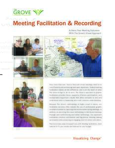 Meeting Facilitation & Recording Achieve Your Meeting Outcomes With The Grove’s Visual Approach Now, more than ever, face-to-face and virtual meetings need to be run efficiently and achieve agreed-upon objectives. Skil