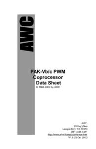 PAK-Vb/c PWM Coprocessor Data Sheet © by AWC  AWC