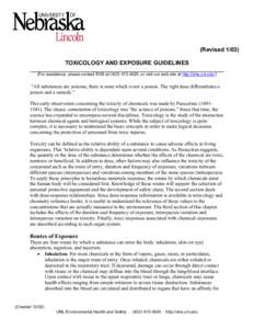 Microsoft Word - Toxicology and Exposure Guidelines.doc