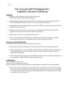 Legislative Advocacy Trip Recap