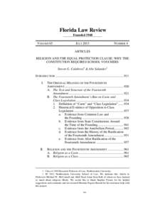 Florida Law Review Founded 1948 VOLUME 65 JULY 2013