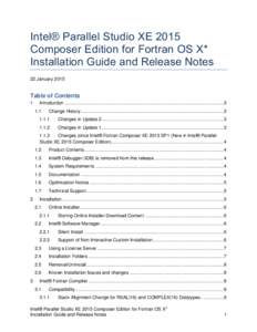 Intel® Parallel Studio XE 2015 Composer Edition for Fortran OS X* Installation Guide and Release Notes