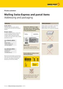 Mailing Swiss-Express and parcel items