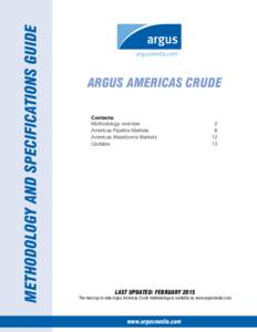 Methodology and specifications guide  Argus Americas Crude Contents: Methodology overview 2