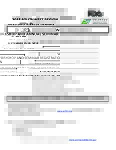 SAVE  EMAIL 2015 SOUTHWEST REGION  WORKSHOP AND ANNUAL SEMINAR 