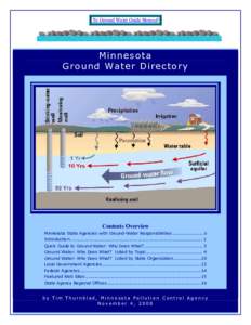To Ground Water Guide Home®  Minnesota Ground Water Directory  Contents Overview