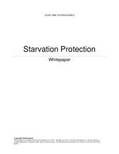 CODE TIME TECHNOLOGIES  Starvation Protection