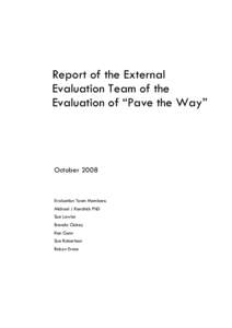 Microsoft Word - Final PTW Evaluation Report October 2008 Web Version