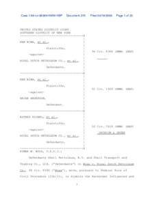 Case 1:96-cvKMW-HBP  Document 370 UNITED STATES DISTRICT COURT SOUTHERN DISTRICT OF NEW YORK