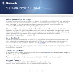 Medtronic PERIGON Pivotal Trial