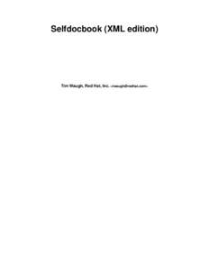 Selfdocbook (XML edition)