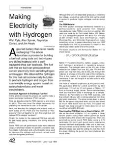 Homebrew  Making Electricity with Hydrogen