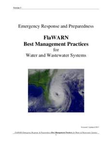 Version 3  Emergency Response and Preparedness FlaWARN Best Management Practices