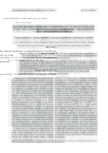 ACTA ICHTHYOLOGICA ET PISCATORIA): 385–389  DOI: AIEPTHE FIRST RECORD OF DIPROSOPUS TETROPHTHALMUS IN THE SOUTH ATLANTIC OCEAN: THE CASE OF PRIONACE GLAUCA (ELASMOBRANCHII: CARCHARHINIFORMES