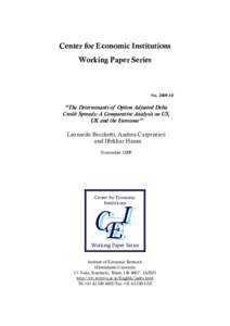 Center for Economic Institutions Working Paper Series No  “The Determinants of Option Adjusted Delta