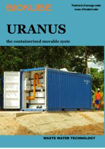 Treatment of sewage water reuse of treated water URANUS the containerized movable syste