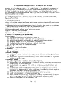 Microsoft Word - Mini Stock Official Rules 2013.doc