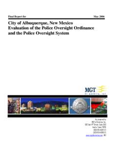 Microsoft Word - Albuquerque PD Cover.doc