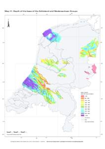 Map 11: Depth of the base of the Schieland and Niedersachsen Groups  Geological Atlas of the Subsurface of the Netherlands – onshore Structural configuration, geological evolution and palaeogeography